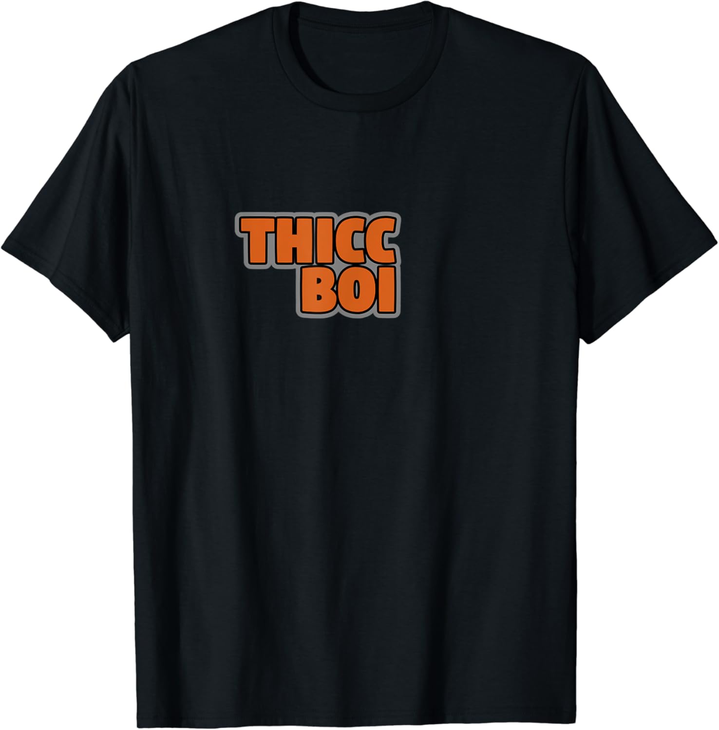 Thicc Boi Urban Curve Slang Meme Tshirt Amazon.co.uk Fashion